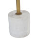 Sia 23.5 X 13 inch Brass / White End Table